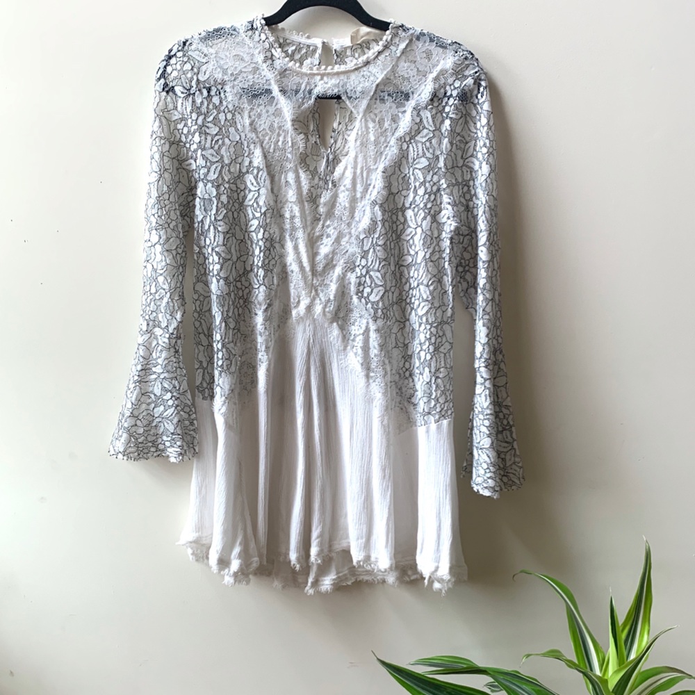 Beautiful lace long blouse